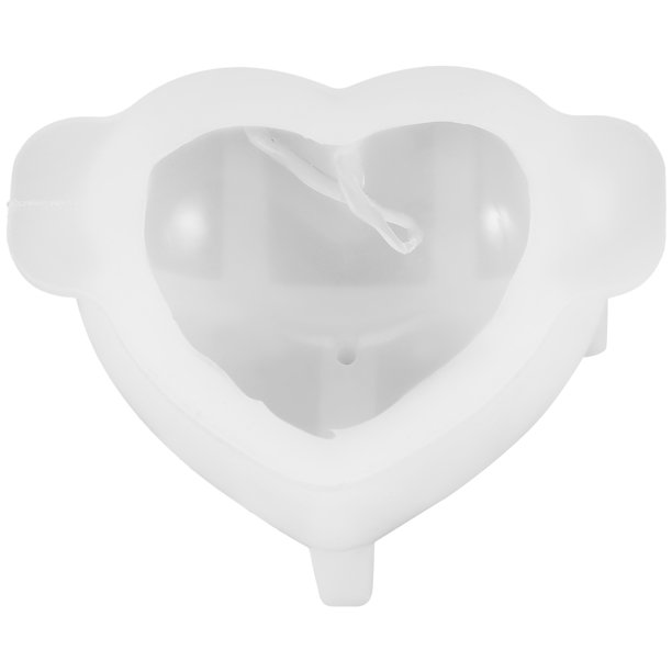 GOOHOCHY Molde de silicona en forma de corazón molde de vela perfumada Diy de jabón hecho a mano de jabón hecho