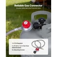 thumbnail image 5 of VEVOR Single Burner Outdoor Propane Gas Stove, 100,000 BTU Propane LPG Gas Camping Stove, Heavy Duty Carbon Steel Outdoor Cooker, with Tall Stand & PSI Regulator, for BBQ Camp Home Patio RV Cooking, 5 of 9