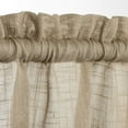 thumbnail image 2 of Set of 2 Linen Textured Semi Sheer Window Treatment Curtain Tiers 24 Inches Long for any Small Window, (27"W x 24"L, Taupe), 2 of 4