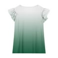 thumbnail image 4 of GERsome Girls Summer T-Shirts Cute Ruffle Short Sleeve Crew Neck Loose Blouse Summer Gradient Casual Toddler Girls Tee Tops for 3-15 Years, 4 of 8