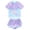 1-Purple11628, variant on Tiijoy Girls Two Piece Swimsuit UPF 50 Ruffle Cartoon Rash Guard and Shorts, Sizes 2-12