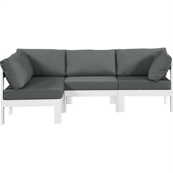 Meridian Furniture Nizuc Grey Outdoor Patio Modular Sectional