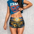 thumbnail image 3 of Lsque Starry Sky Moon Sunflower Pattern High Waisted Biker Shorts for Women-Tummy Control Fitness Athletic Workout Running Yoga Gym Shorts,Moisture-Wicking-Large, 3 of 9
