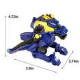 thumbnail image 3 of Dinosaur Transform Car Toy, Collision Deformation Robot Vehicle, Push-Pull Wheels Engineering Play, Blue Plastic Interactive Learning Gift for Boys, 3 of 8