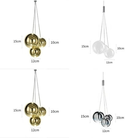 

DFDIEJZ Post Modern Led Glass Chandeliers Ball Pendant Lights Chrome Kitchen Dining Room Shop Restaurant Island Lamp Lighting Suspension