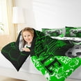 thumbnail image 4 of Feelyou Cartoon Game Console Full Size Comforter Sets for Kids, Gamepad Gaming Bedding Comforter Set, Splash Honeycomb Green Reversible Bedding Sets, Super Cozy Room Decor, 3 Pieces, 4 of 8