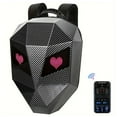 thumbnail image 2 of Guardoinrt Motorcycle Backpack Backpack Hard Shell Laptop Bag Motorbike Riding Daypack Helmet Bag LED Programmable Knight Backpack Rose Red, 2 of 6
