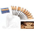 thumbnail image 1 of 12pcs Professional 8'' Wood Carving Chisel Gouge Set Lathe Woodworking Tools, 1 of 1