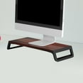 thumbnail image 6 of Almencla Computer Monitor Riser Desk Shelf Riser Desktop Shelf Portable Wood Easy to Install Monitor Stand Desk Computer Monitor Stand brown and black, 6 of 8