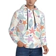 thumbnail image 2 of Fotbe Men's Hoodie with Colorful Seashells Pattern - Kangaroo Pocket Pullover Hooded Sweatshirt, Perfect for Daily Wear, Travel, and Home-X-Large, 2 of 7