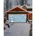 thumbnail image 4 of Garage Door Banner Cover 7 x 16 ft, Christmas Snowman White Gold Snowflake Branch Bird Blue Christmas Garage Door Decorations Holiday Christmas Backdrop Decor for Winter New Year Xmas Party, 4 of 6
