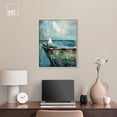 thumbnail image 3 of Seagull And Boat Canvas Coastal Wall Art by Art Remedy, Silver Frame, 20" x 24", 3 of 7