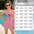 thumbnail image 7 of FUIALDOLG Butterfly Swimsuit for Girls One-piece Swimwear with Skirt Sleeveless Tank Top Bathing Suit Teenager Girl Athletic Bathing Suits Pool Parties Swimsuit 6-7Y, 7 of 7