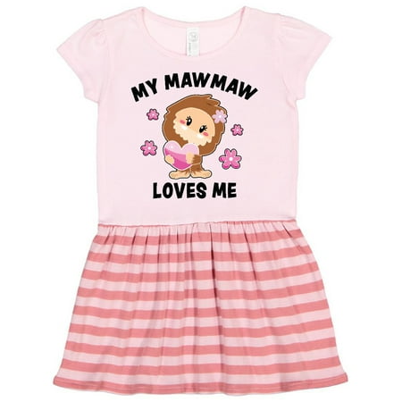 

Inktastic My Mawmaw Loves Me with Bigfoot Gift Toddler Girl Dress