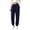 Navy#210823JJ, variant on Hearthz Jogger Women Casual Sweatpants Solid High Waist Cuffed Casual Trousers Fall Winter Pants for Women Trendy Athletic Workout Gym Sweatpants Women Purple S