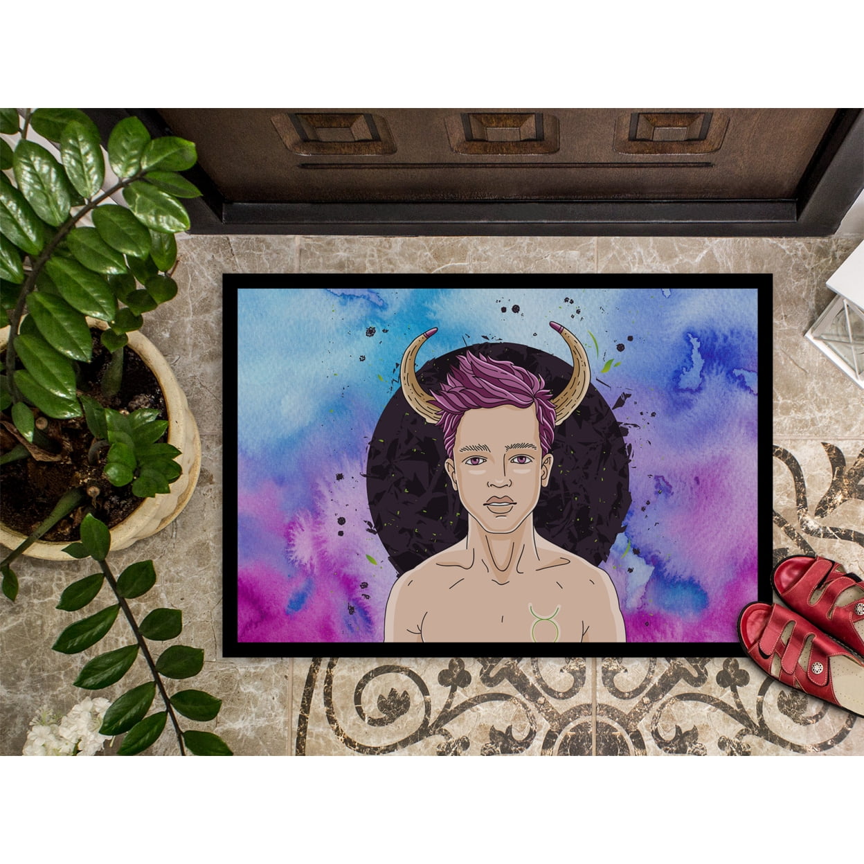 Taurus Zodiac Sign Door Mat