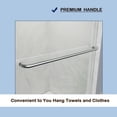 thumbnail image 3 of Sunny Shower Double Sliding Tub Door 60" x 57.4" with 1/4" Clear Glass in Chrome Finish, 3 of 7