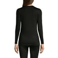 thumbnail image 2 of Lands' End Women's Petite Thermaskin Heat Long Sleeve Crewneck Long Underwear Top, 2 of 3