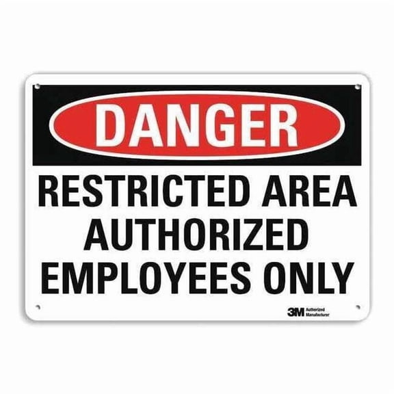 Lyle Danger Sign,10 in x 14 in,Aluminum U3-1952-RA_14X10