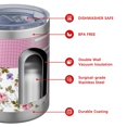 thumbnail image 4 of 12oz Tumblers Pioneer Flower Vacuum Insulated Stainless Steel Travel Tumbler Cups Mug with Lid and Straw for Beer,Coffee,Beverages with Cleaning Brush for Cold & Hot Drinks, 4 of 5