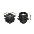 thumbnail image 2 of Uxcell 4 Set Leveling Feet, M8x20x20mm Plastic Adjustable Furniture Leg Leveling Square Tube Insert, 2 of 6