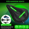 thumbnail image 2 of Zacro Cojín para Asiento de Bicicleta - Funda Acolchada de Gel para Hombres y Mujeres Comodidad Bicicleta estática Extra Suave Compatible con Asientos Peloton estacionarios o Cruiser, 2 of 9