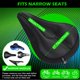 thumbnail image 2 of Zacro Cojín para Asiento de Bicicleta - Funda Acolchada de Gel para Hombres y Mujeres Comodidad Bicicleta estática Extra Suave Compatible con Asientos Peloton estacionarios o Cruiser, 2 of 9