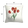 thumbnail image 5 of Mainstays 16" x 16" Tulip Decorative Outdoor Throw Pillow, Off-White/Green, 5 of 8