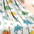 thumbnail image 3 of Colorful Dinosaurs Cacti Pattern Blanket,Comfortable Soft Lamb Wool Throw Blanket,All Season,Warm Lightweight Blankets for Sofa Bed Couch Living Room Chair,30"x40", 3 of 4