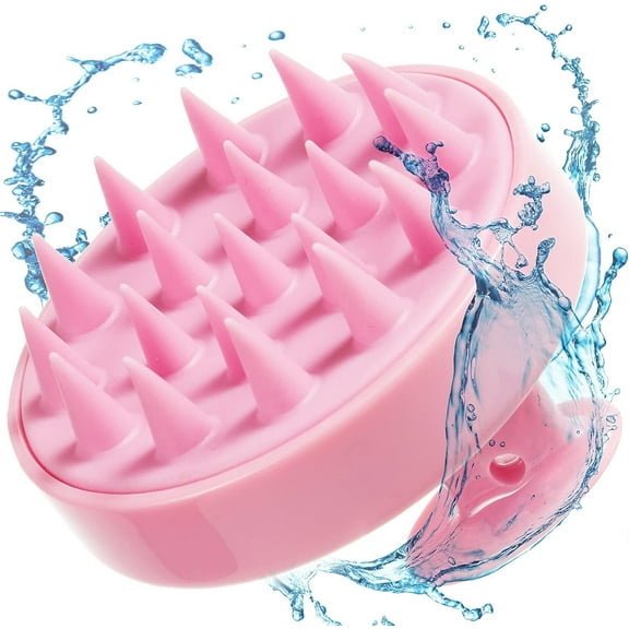 Scalp Massager Shampoo Brush for Men Women Kids Pets Scalp Care Silicone Head Hair Brush Growth Scrubber for Curly Wet Dry Straight Long Short Thick Thin Hair(All Blue)