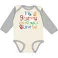 thumbnail image 3 of Inktastic Grammy and Papaw Love Me Grandchild Boys or Girls Long Sleeve Baby Bodysuit, 3 of 5