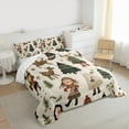 thumbnail image 3 of jejeloiu Brown Jungle Deer Full Size Comforter Sets,Retro Christmas Tree Bedding Comforter Set,Rustic Western Farmhouse Bedding Sets For Girls Kids,Microfiber Bedroom Decor Reversible,3 Pieces, 3 of 8