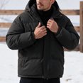 thumbnail image 6 of COSFO Black Men's Puffer Jackets Winter Hooded Quilted Coat Zip Up Warm Heavyweight Outerwear Jackets, 6 of 7