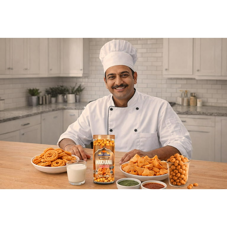 Rani Roasted Makhana (Fox Nut/Popped Lotus Seed) Tandoori Flavor