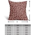 thumbnail image 3 of Daisy Floral Block Print Pillow Covers 18X18 Inch Red Beige Flowers Decorative Square Pillow Cases Set of 2 Farmhouse Home Decor Vintage Rustic Cute Throw Pillows for Sofa Couch Outdoor, 3 of 5