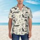 thumbnail image 2 of Fotbe Vintage Moon Fox Camisa Hawaiana para Hombre Unisex – Camisa Casual de Verano con Botones de Manga Corta de Algodón y Lino,Small, 2 of 7