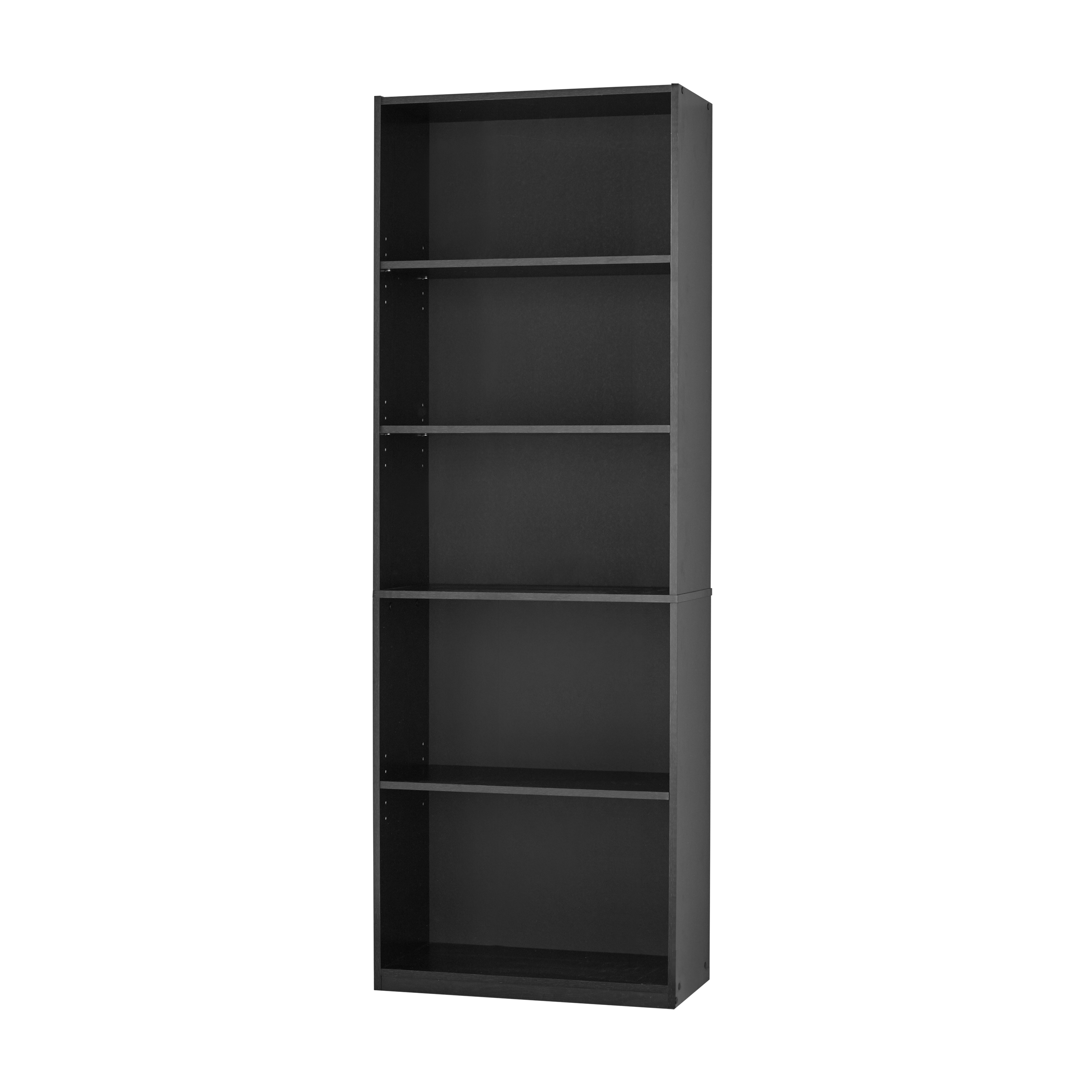 Mainstays 5-Shelf Bookcase with Adjustable Shelves, True Black Oak - image 2 of 8