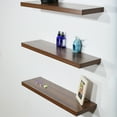 thumbnail image 2 of Set of 3 Modern and Contemporary Antigue walnut Floating Shelf - 31.5*9.25*1.5 inches, 2 of 4