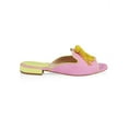 thumbnail image 2 of Schutz Jannis Flat Pink Open Toe Slip On Embellished Tassel Upper Flat Sandals (Club Ros, 9), 2 of 3