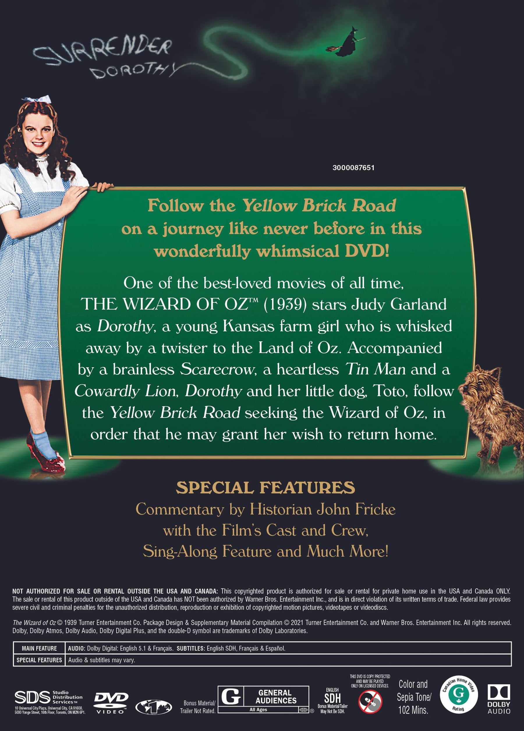 The Wizard of Oz (DVD), Family, Warner Bros.