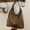 ♥Coffee_Base#1959, variant on Women's Full-Grain Leather Tote Bag | Versatile Shoulder Handbag with 1 Main Compartment 2 External Pockets | Lightweight Durable Purse for Office Travel Shopping | 13x12x4 Inches