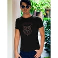 thumbnail image 2 of Wolf Head Lineart T-Shirt Men -Image by Shutterstock, Male 5X-Large, 2 of 4