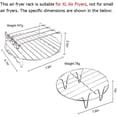 thumbnail image 2 of Air Fryer Accessories, Set of 2 Multi-purpose Stainless Steel Air Fryer Rack, 8 Inch Round Double Layer Rack with 4 Skewers Fits all 5.2QT - 5.8QT, 2 of 6