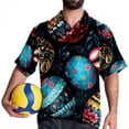 thumbnail image 4 of Easter Men's Casual Hawaiian Shirts, Printed Button Down Short Sleeve Summer Beach Tops with Spread Collar - Unisex, 4 of 6