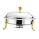 thumbnail image 3 of Juego de buffet con plato para calentar alimentos con tapa y soporte para combustible Servidores y calentadores resistentes para buffet Chafers Sin mango, 3 of 9