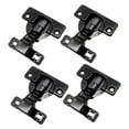 thumbnail image 5 of Kuntesetty 4 Pieces Self Closing Door Hinges Furniture Hardwares Connector Soft Closing glossy black, 5 of 9