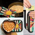 thumbnail image 5 of Yayeee Oven Mitts and Pot Holder Set of 2 Heat Resistant Kitchen Gloves Baking Hot Pad, Geometric Sun, 5 of 5