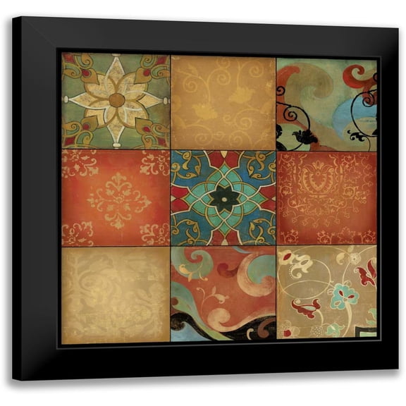 Jensen, Asia 12x12 Black Modern Framed Museum Art Print Titled - Kaleidoscope - Mini