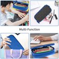 thumbnail image 7 of TEQUAN Large Capacity Pencil Case, Colorful Polka Dots Pattern Pencil Pouch 2 Compartments Pencil Bag (Blue), 7 of 7