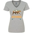 thumbnail image 3 of Inktastic Wyoming Vacation Bear Silhouette Women's V-Neck T-Shirt, 3 of 5